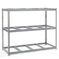 Global Industrial Wide Span Rack 96Wx48Dx60H, 3 Shelves No Deck 800 Lb Cap. Per Level, Gray B2297022